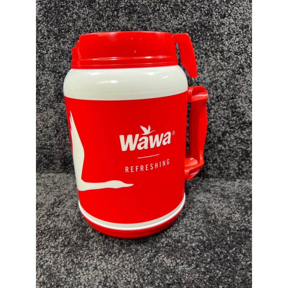 WAWA Whirley 64 oz Hot & Cold Insulated Drink Cup Thermos RARE‎ LARGE